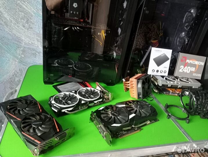 Компьютер комплект видеокарта накопитель охлад