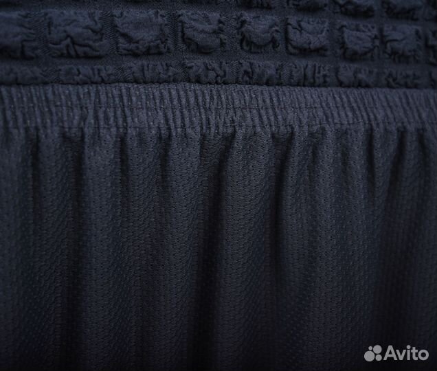 Набор чехлов на стулья со спинкой 6 шт, Антрацит