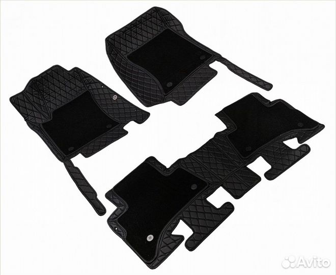 3D коврики Jeep Grand Cherokee из экокожи черные