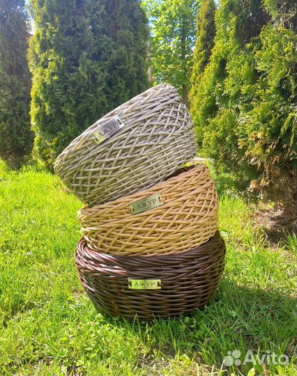 Плетёные корзины и кашпо из ротанга