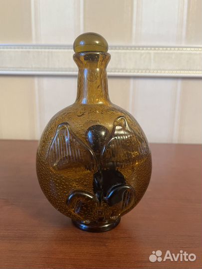 Графин стеклянный антикварный ручной работы
