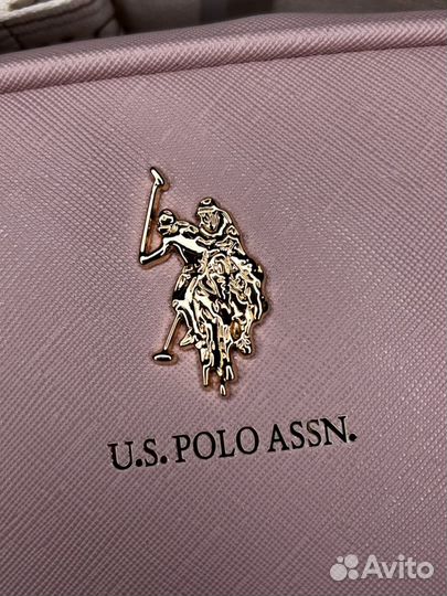 Сумка US polo assn розовая крлсс-боди