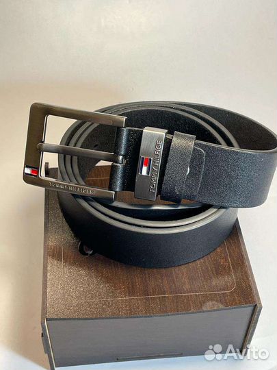 Мужской стильный кожаный ремень Tommy Hilfiger