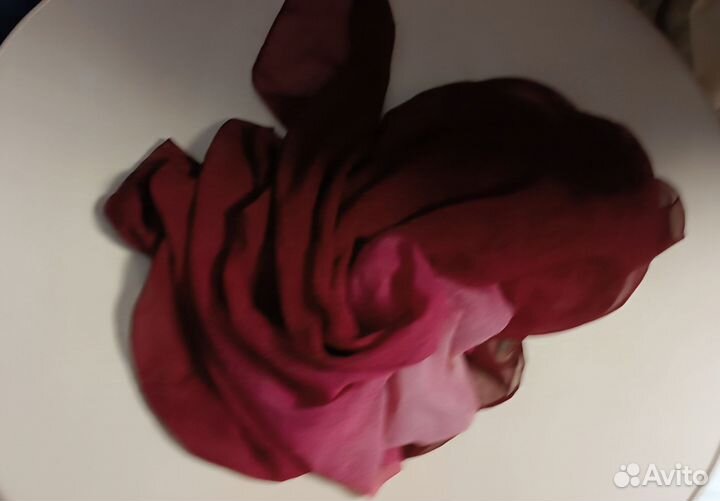 Шёлковые шарф платок цвет бургунди