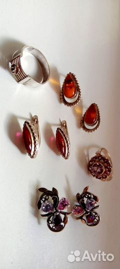 Серьги, кольца