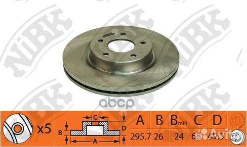 Диск тормозной RN1419 NiBK