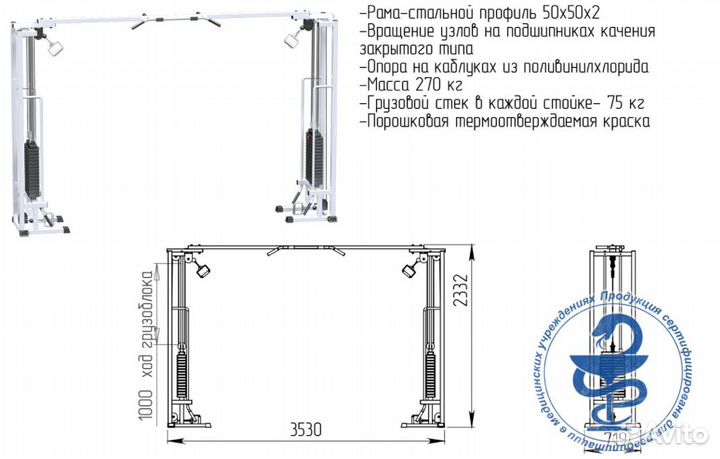 Кроссовер (Стек 2х75 кг)