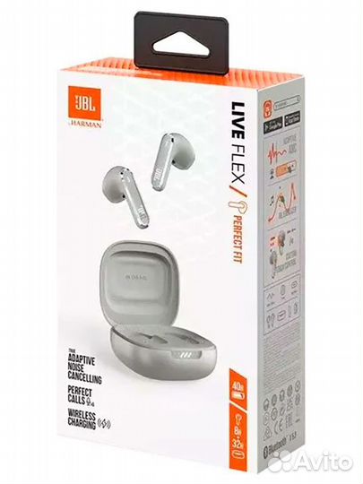 Наушники Bluetooth JBL Live Flex Silver