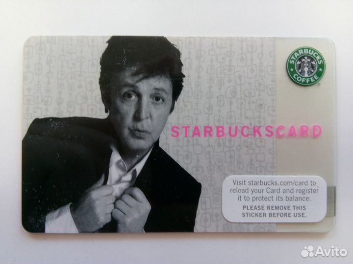 Карта Starbucks Paul McCartney. США. 2007 год