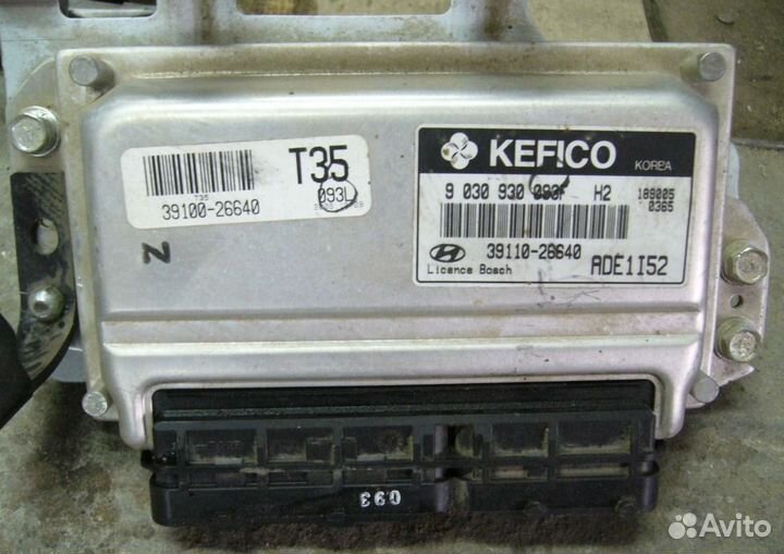 Блок управления двигателя на hyundai accent