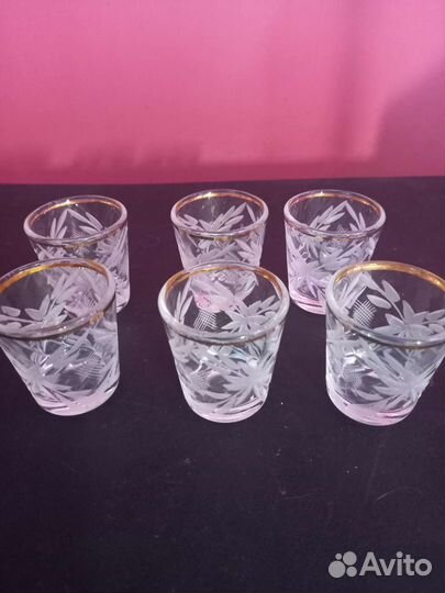 Стопки хрустальные
