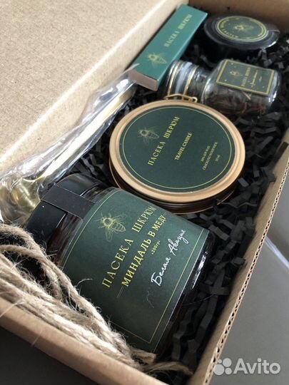 Набор подарочный чай, соль, мед