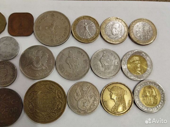 Монеты Африки. Морокко, Тунис, Египет, Ливия, Эфио