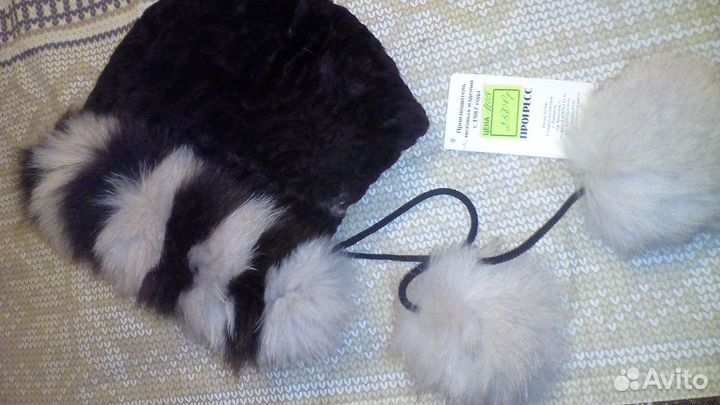 Новый каракулевый капор на дев.от 3х до 5 лет