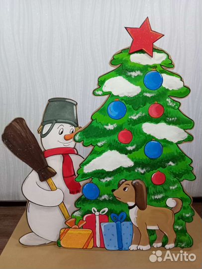 Новый год фотозона из картона