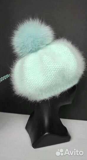 Берет из пуха норки
