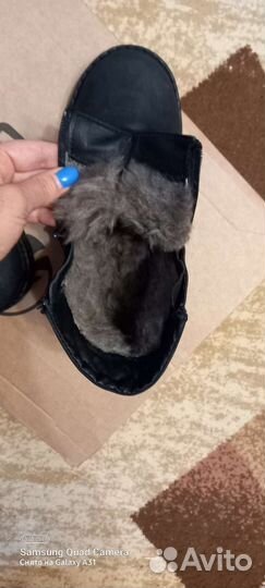 Ботинки кожанные зимние для мальчика, 35 размер