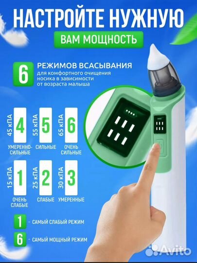 Аспиратор назальный электрический новый