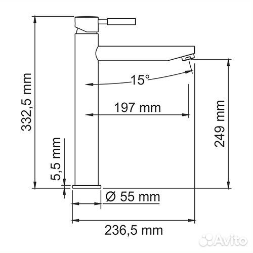 Wasserkraft 4103H Смеситель для раковины