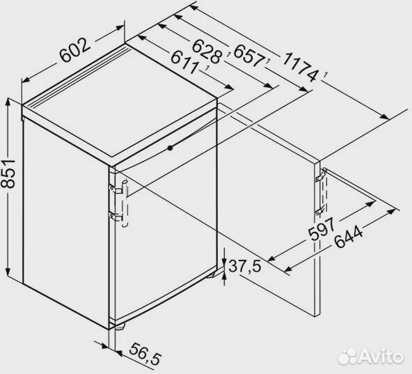 Морозильник Liebherr 85х60 см новый