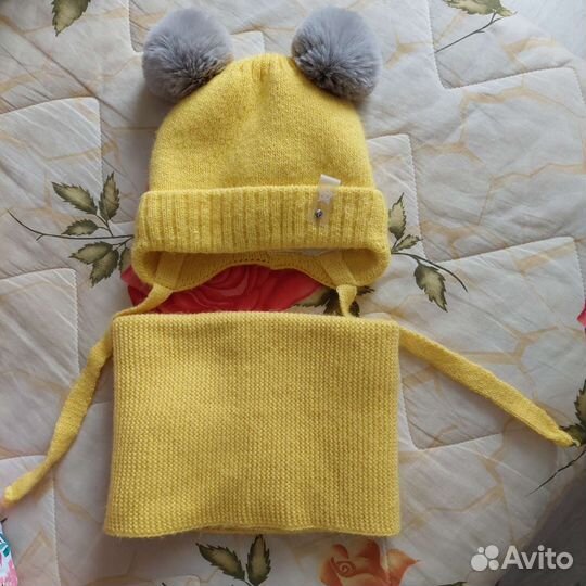 Шапка и снуд зима