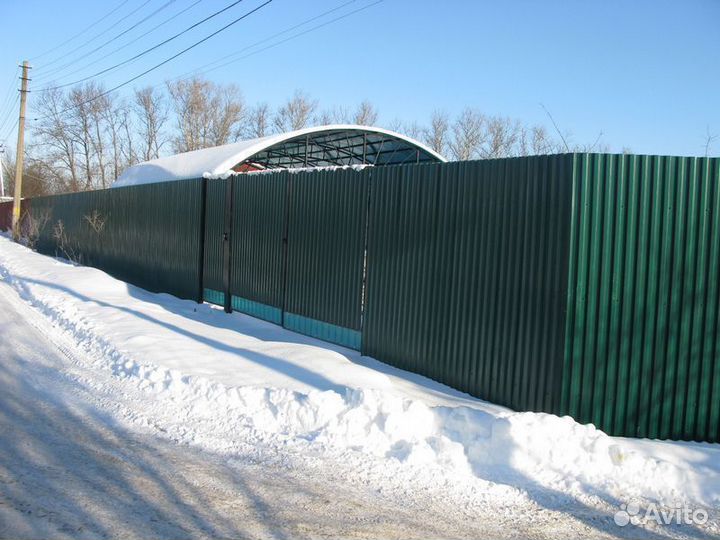 Забор из профлиста под ключ: монтаж и установка в