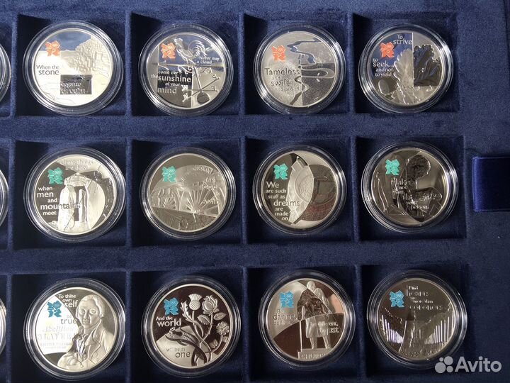 Серебро. Набор монет Олимпиада Лондон 2012