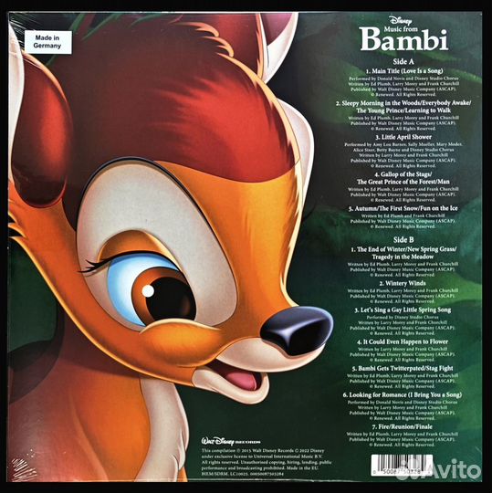 OST – Music From Bambi (LP, Walt Disney)