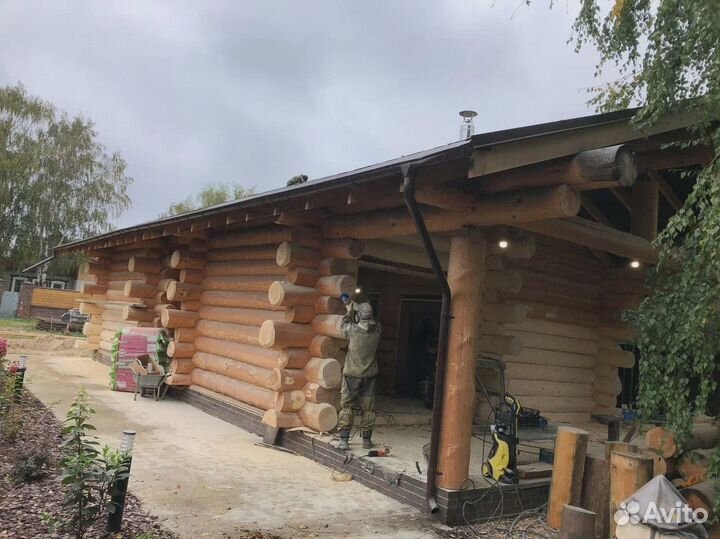 Шлифовка сруба