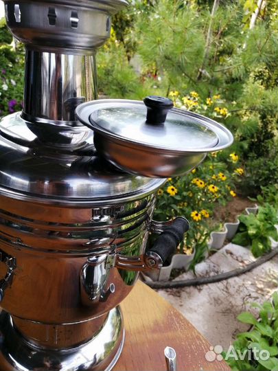 Турецкий самовар на дровах с чайником. Sozenler