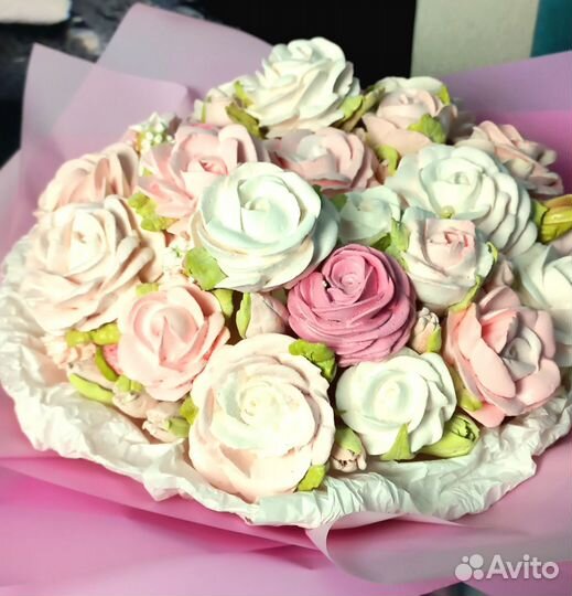 Букет из зефирных цветов