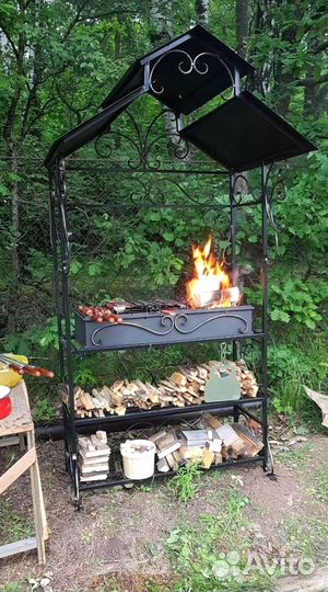 Мангал с крышей