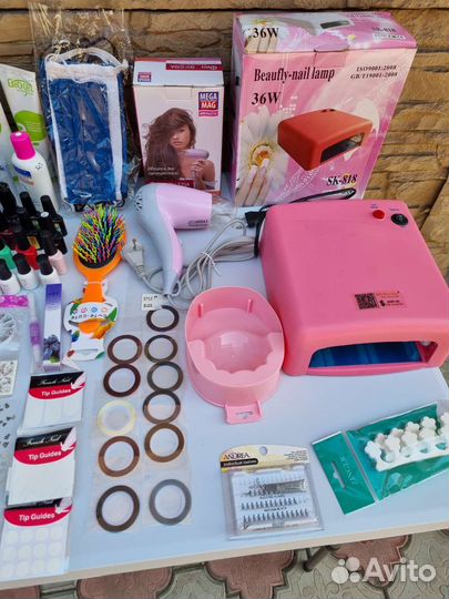 Маникюрный набор с лампой, уход за руками