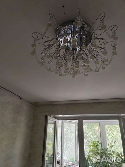 Люстра хрустальная (с пультом)