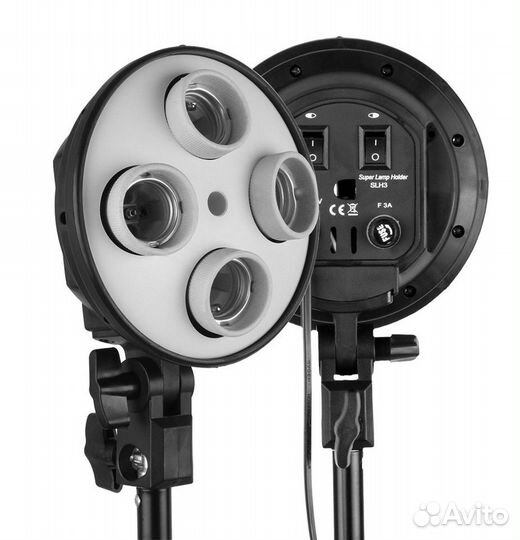 Софтбокс на 4 лампы + стойка + голова новые