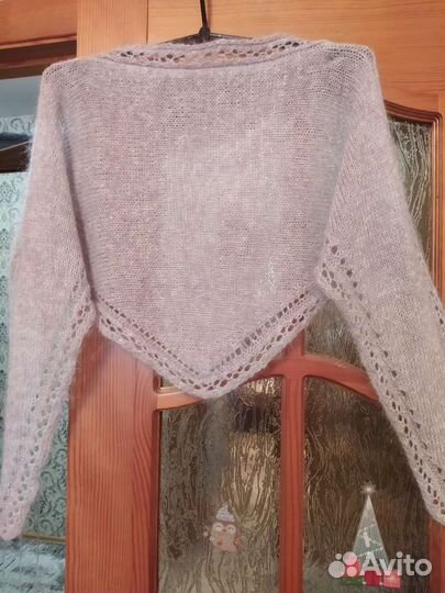 Косынка- шарф с шапкой пуховые 1500