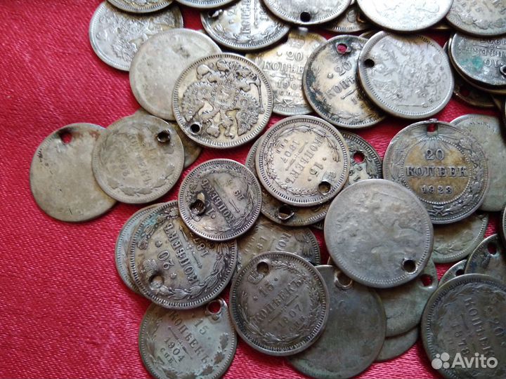 Серебряные царские монеты. (с монисто)