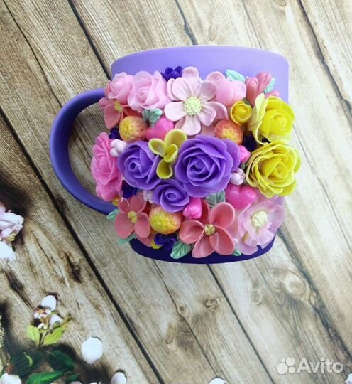 Декор кружек полимерной глиной