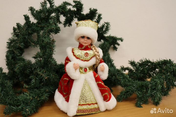Дед Мороз 40 см + Снегурочка 30 см под елку