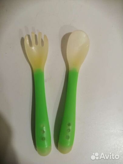 Нагрудник силиконовый, тёрка, ложка, вилка