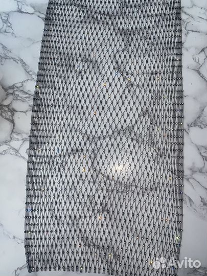 Ткань сетка со стразами