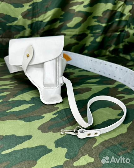 Ремень белый парадный