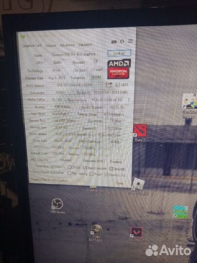 Видеокарта Radeon RX 460 2gb asus
