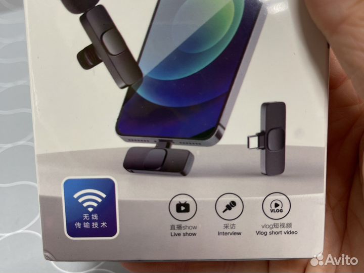 Микрофон петличка беспроводной разъем Type-C