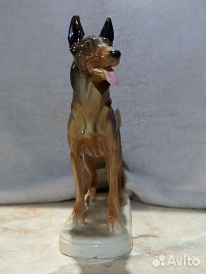 Собака статуэтка антиквариат немецкий фарфор