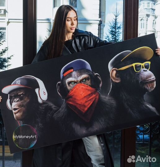 Картина 3 обезьяны