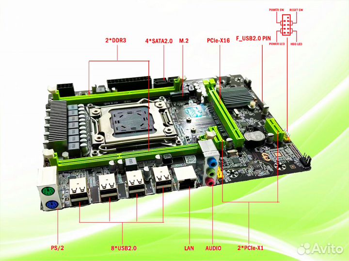 Комплект x79 Pro + 2650v2 + 32гб DDR3