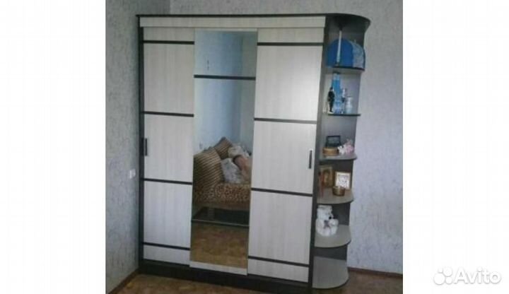 Шкаф-купе с угловой полкой. Спальня Сакура