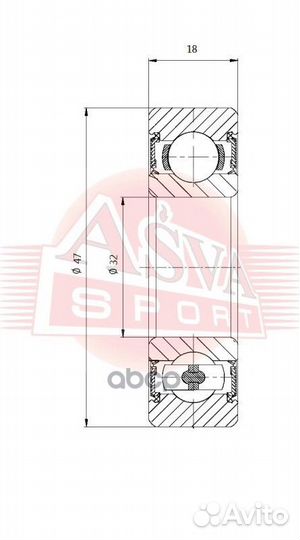 Подшипник универсальный Asva DAC32470018