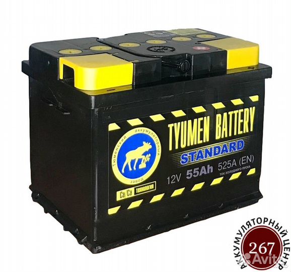 Аккумулятор 55 Тюменский Стандарт прямая/обр
